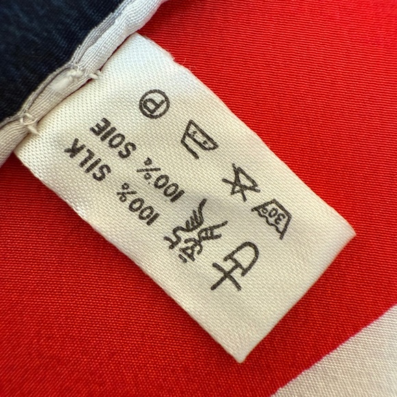 Tulip 100% Silk Scarf – Bold Abstract Stripes – Hand Rolled Hem - Picture 9 of 9